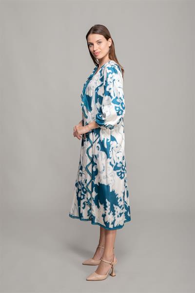V Neck Ruffwithlı Empirme Dress