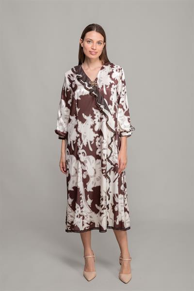 V Neck Ruffwithlı Empirme Dress