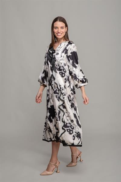 V Neck Ruffwithlı Empirme Dress