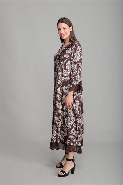 V Yaka Jakar Empirme Elbise