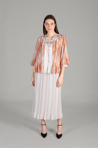 V Yaka Nakışlı Empirme Takım