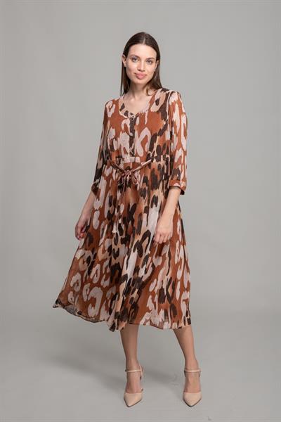 V Yaka Yoryo Empirme Elbise 