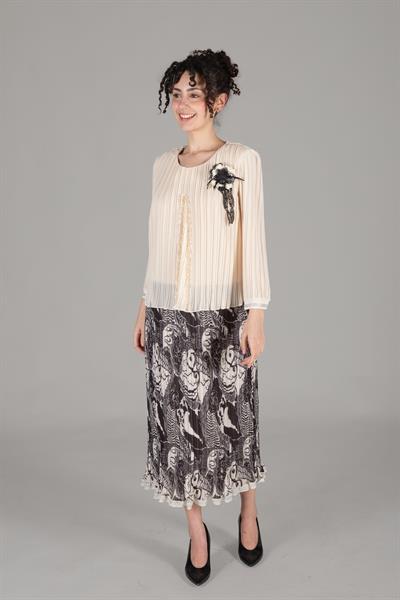 V Yaka Yoryo Empirme Elbise