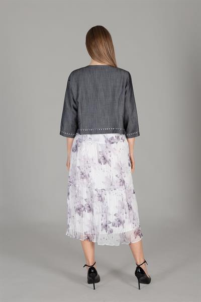 Yuvarlak Yaka Ceketli Elbise