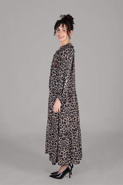 Yuvarlak Yaka Empirme Elbise