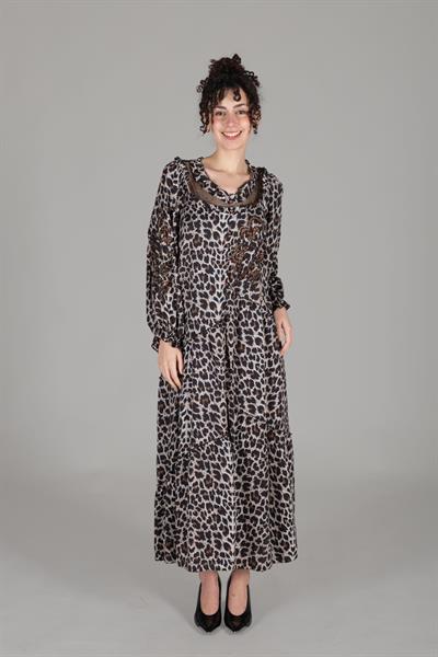 Yuvarlak Yaka Empirme Elbise