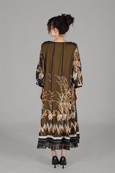 Round Neck Ruffwithlı Dress
