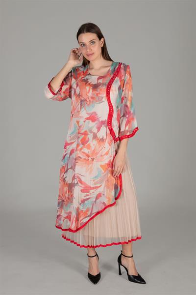 Round Neck İpek Yoryo Dress