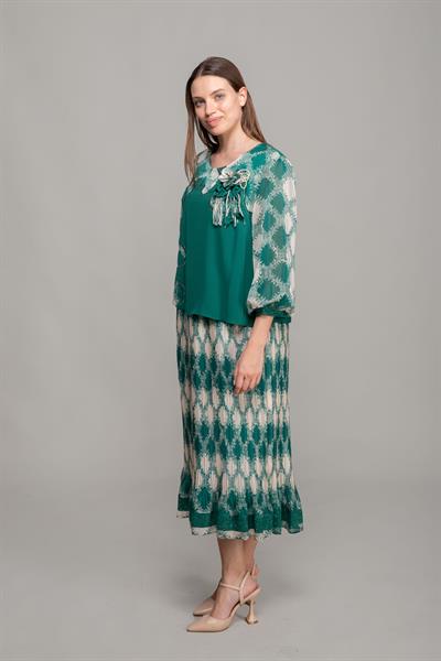 Yuvarlak Yaka Krinkıl Elbise