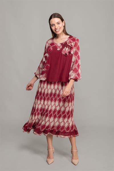 Yuvarlak Yaka Krinkıl Elbise