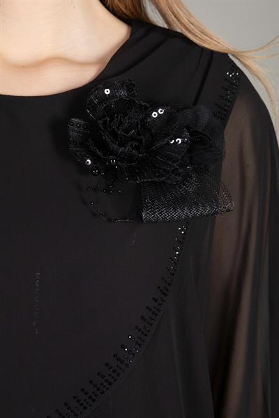 Round Neck Sequin Tulwith Dress