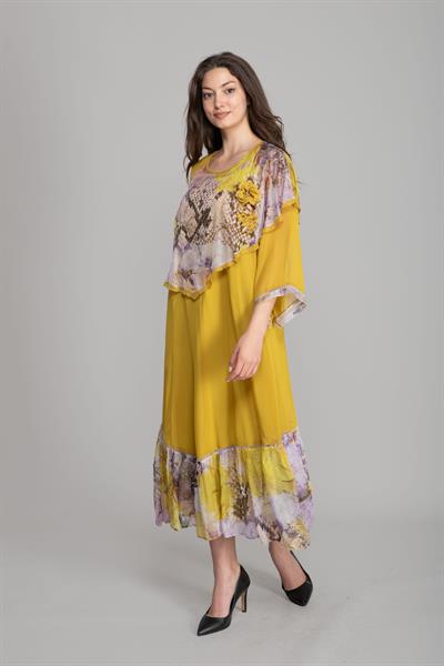 Yuvarlak Yaka Penang Empirme Elbise