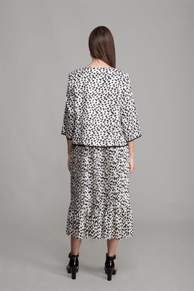 Yuvarlak Yaka Simli Krep Empirme Elbise