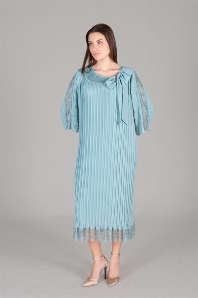 Round Neck Tulwithlü Chiffon Dress