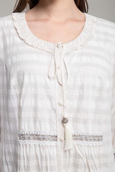 Yuvarlak Yaka Vual Elbise