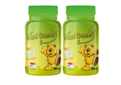 Mami Gummy Kids Gummies Omega 3+6+9 60 Adet Çiğnenebilir Gummy Portakal Aromalı - 2 Adet