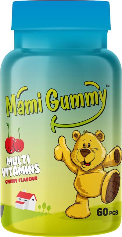 MamiGummy Kids Gummies Multivitamin 60 Adet Çiğnenebilir Gummy Jel Kiraz Aromalı