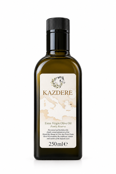 KAZDERE 2025/2026 Erken Hasat Soğuk Sıkım Natürel Sızma Zeytinyağı 250 ml 