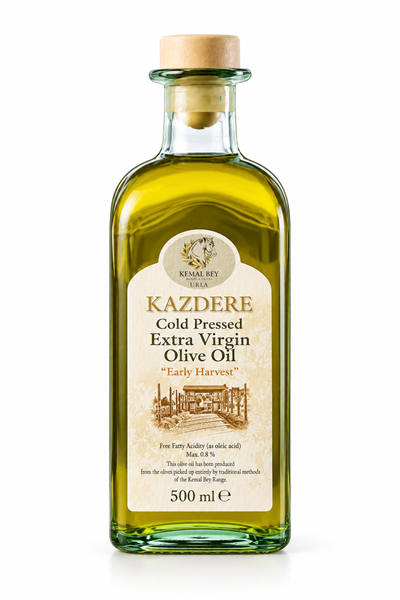 KAZDERE 2026/27 Natürel Sızma Soğuk Sıkım Natürel Sızma Zeytinyağı 500 ml