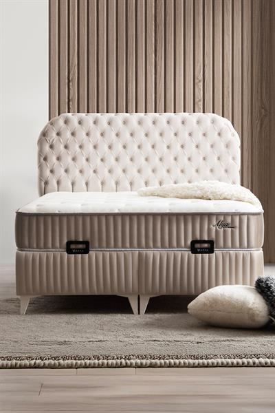 Alya Konforlu Yatak Geniş Baza ve Başlık Seti