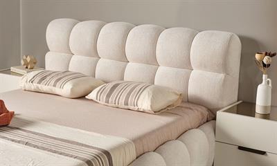 Toscano Bazalı Karyola Başlık Set Yatak Hediyeli 160*200cm