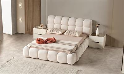 Toscano Bazalı Karyola Başlık Set Yatak Hediyeli 160*200cm