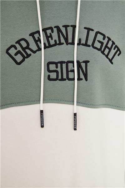 Kadın 3 İplik İçi Şardonlu Kapüşonlu Uzun Oversize Sweatshirt Çağla