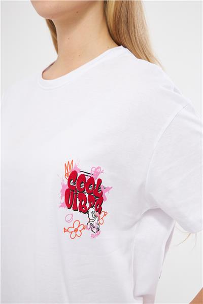 Kadın Arka Baskılı Oversize Kısa Kollu Yazlık Eşofman Takımı 24017 Kırmızı