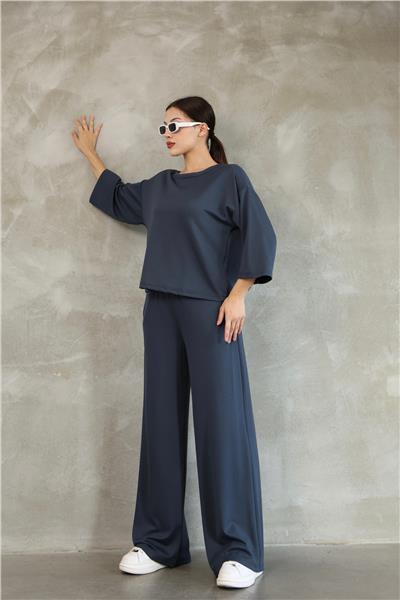 Kadın Modal Eşofman Takımı Soft Touche Kısa Kol Cepli Pantolon Takım