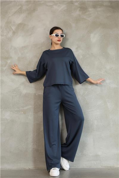 Kadın Modal Eşofman Takımı Soft Touche Kısa Kol Cepli Pantolon Takım