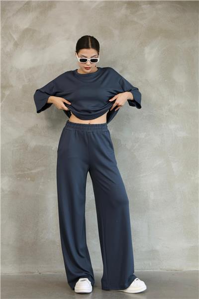 Kadın Modal Eşofman Takımı Soft Touche Kısa Kol Cepli Pantolon Takım