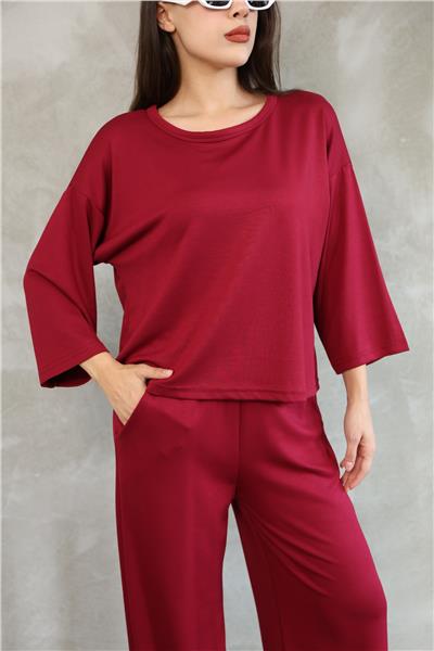 Kadın Modal Eşofman Takımı Soft Touche Kısa Kol Cepli Pantolon Takım