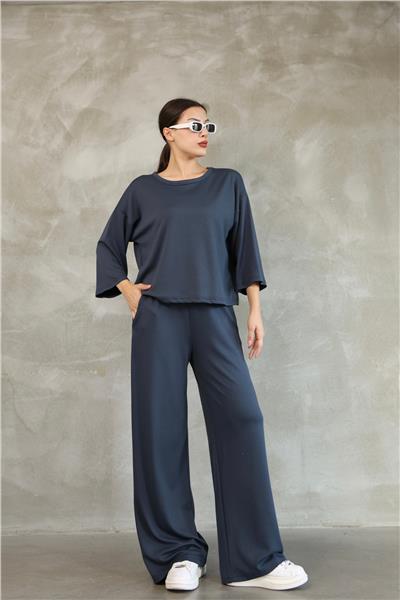Kadın Modal Eşofman Takımı Soft Touche Kısa Kol Cepli Pantolon Takım