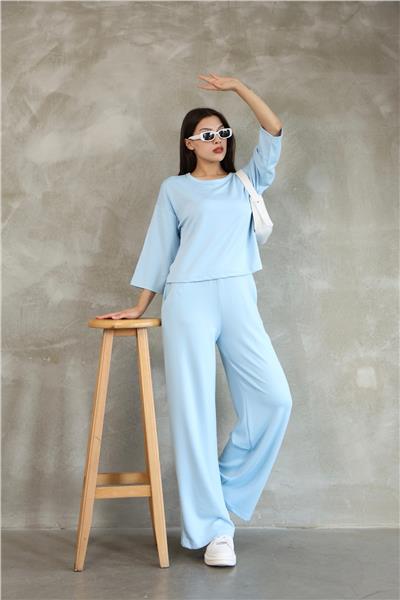 Kadın Modal Eşofman Takımı Soft Touche Kısa Kol Cepli Pantolon Takım