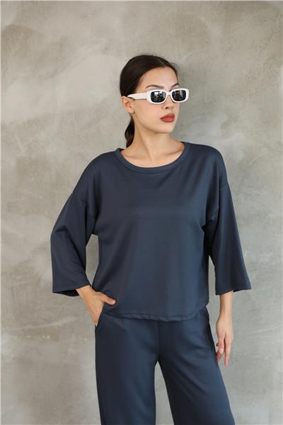 Kadın Modal Eşofman Takımı Soft Touche Kısa Kol Cepli Pantolon Takım