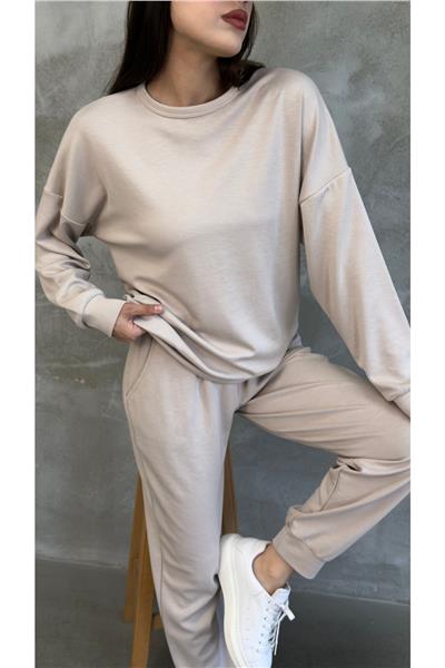 Kadın Modal Scuba Mevsimlik Eşofman Takımı – Soft Touche, Oversize Spor 25503