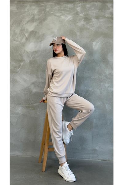 Kadın Modal Scuba Mevsimlik Eşofman Takımı – Soft Touche, Oversize Spor 25503