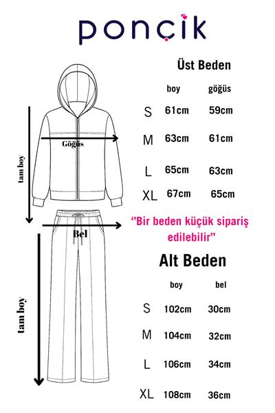 Kadın Scuba Modal Kumaş Mevsimlik Eşofman Takım 24583 Sax