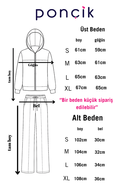 Kadın Scuba Modal Kumaş Mevsimlik Eşofman Takım 24583 Siyah