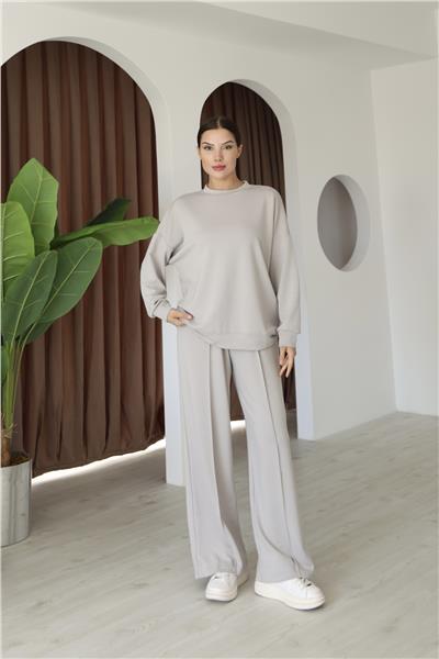 Modal Oyso Kumaş Eşofman Takımı Oversize Rahat Kalıp 24588