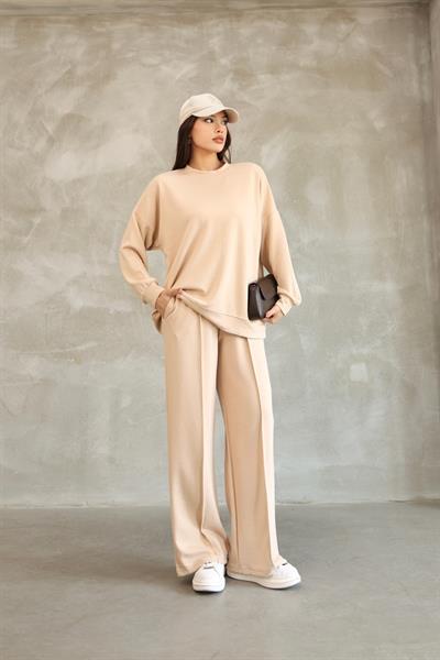 modal oyso kumaş eşofman takımı oversize rahat kalıp 24588