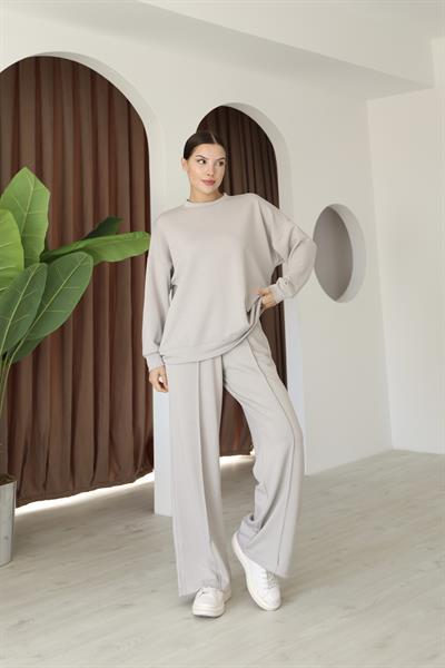 modal oyso kumaş eşofman takımı oversize rahat kalıp 24588