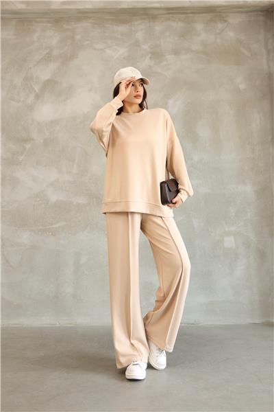 Modal Oyso Kumaş Eşofman Takımı Oversize Rahat Kalıp 24588