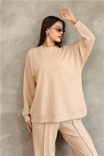 Modal Oyso Kumaş Eşofman Takımı Oversize Rahat Kalıp 24588