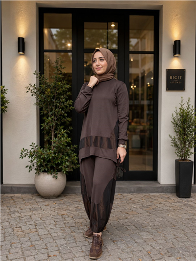 Almarwah 202987 Kadın Paraşüt Detaylı Takım