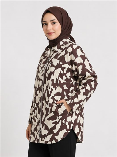 Almarwah 405016 Kadın Desenli Kap