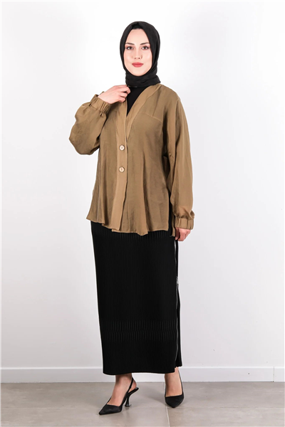 Almarwah 405024 Kadın V Yaka Ceket