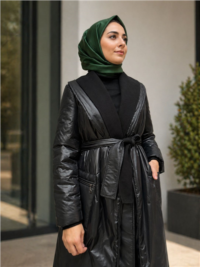 Almarwah 505286 Kadın Kaşe Yaka Detay Şişmeı Mont