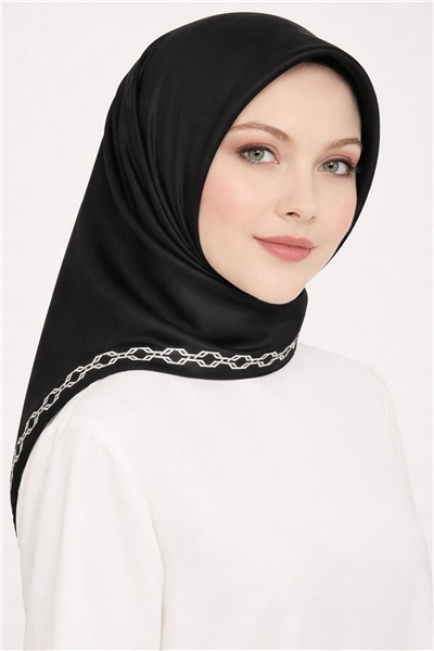 Armine E24YA9154D01 Kadın Dj Saf İpek Eşarp