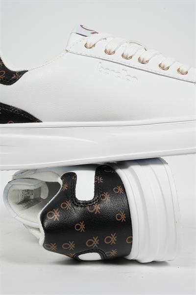 Benetton 12098 Kadın Deri Sneaker Ayakkabı